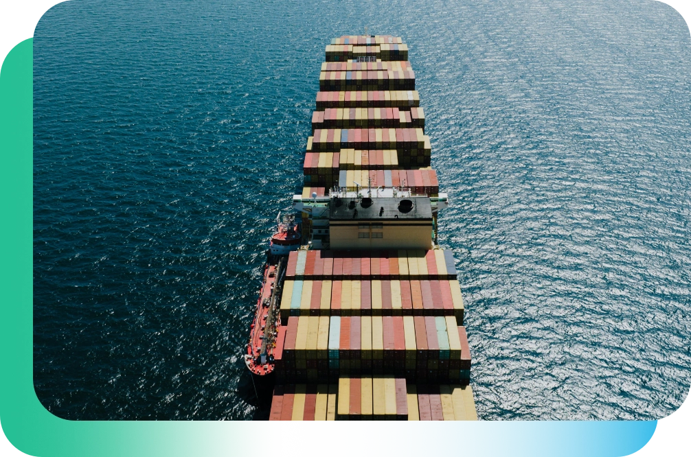 Image of ship with containers