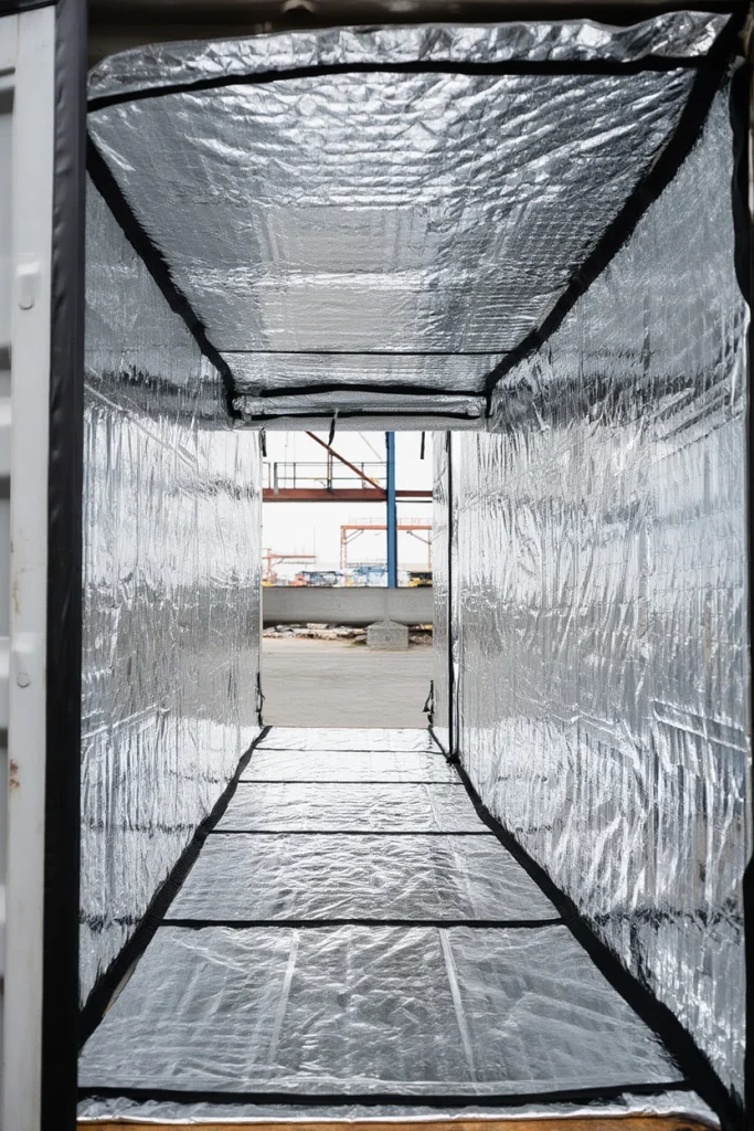 Insulated container liners protecting temperature-sensitive goods during shipping and storage