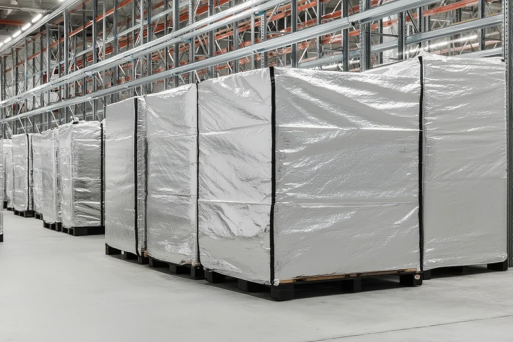 Reusable thermal pallet cover protecting FMCG perishables during cold chain transport — Coversolutions South Africa